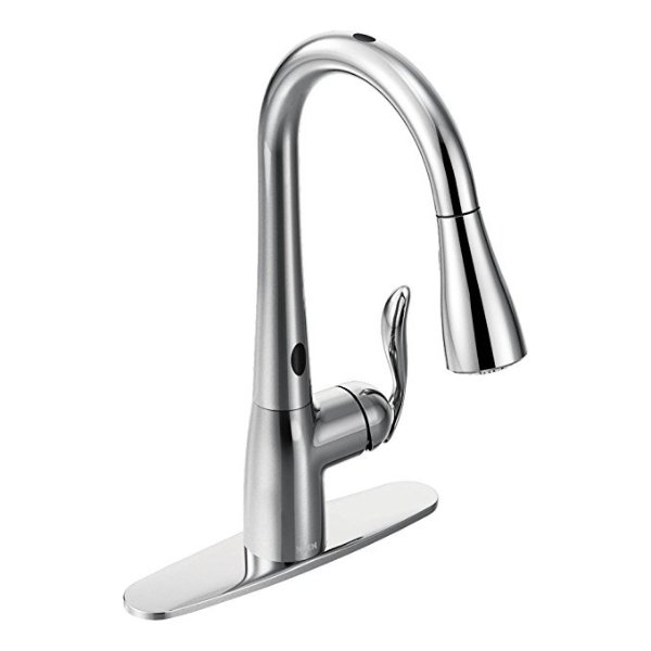 Arbor Motionsense Two-Sensor Touchless One-Handle High Arc Pulldown Kitchen Faucet Featuring Reflex, Chrome (7594EC)