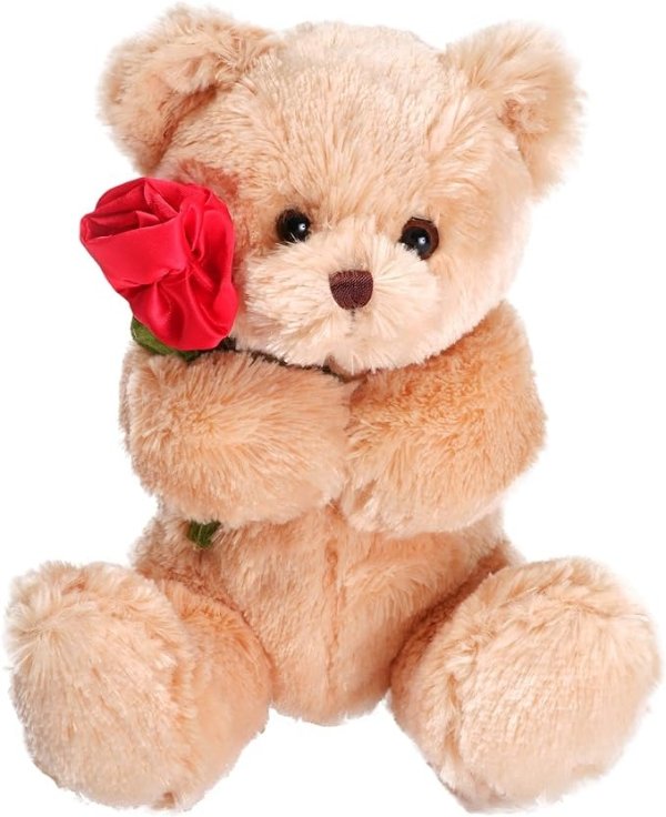 Bearington Remington The Teddy Bear, 9.5 Inch Valentine's Day Stuffed Animal, Ideal for Valentine's Gift for Kids & Girlfriends