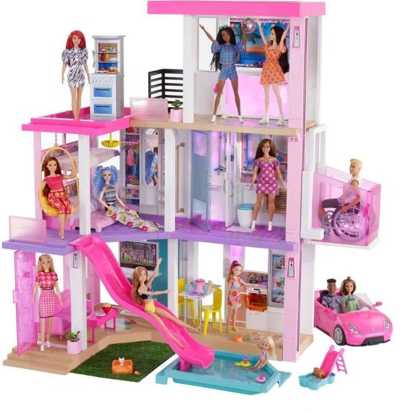 DreamHouse Dollhouse with Pool, Slide, Elevator, Lights &#38; Sounds 3.75&#39;
