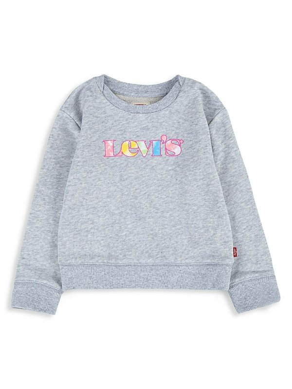 Little Girl's ​Heathered Logo Crewneck Sweatshirt