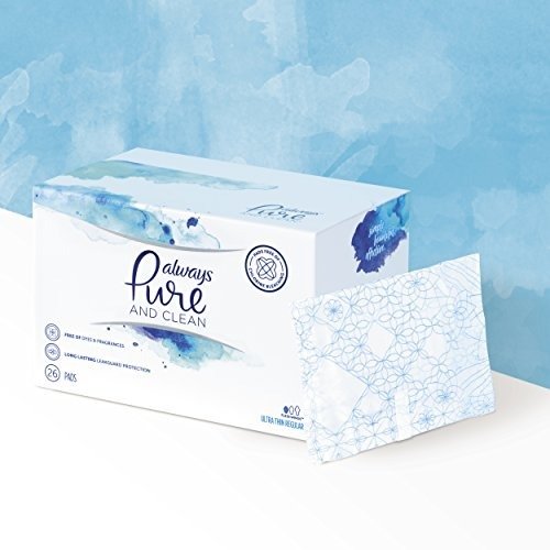 Pure & Clean Ultra Thin Feminine Pads With Wings, Regular Absorbency, 78 Count