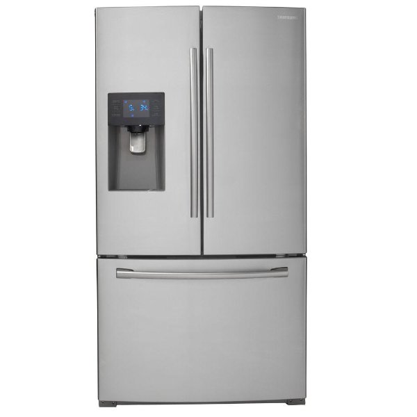 法式三开门大容量不锈钢冰箱 带制冰和饮水机