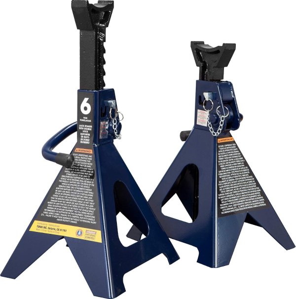 TCE 6 Ton Capacity Double Locking Steel Jack Stands