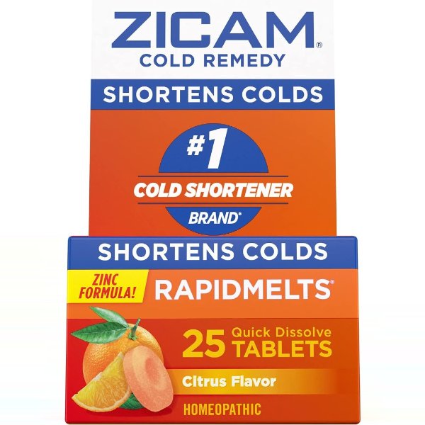 Zicam 感冒速溶片 橙子味 25片