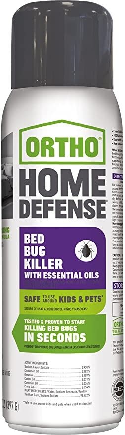 Home Defense Bed Bug Killer with Essential Oils Aerosol 14 OZ