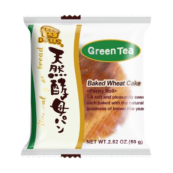 D-PLUS Natural Yeast Bread Green Tea Flavor, 80g