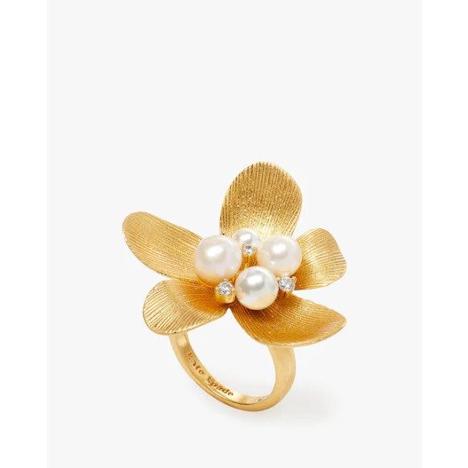 Garden 花朵珍珠戒指