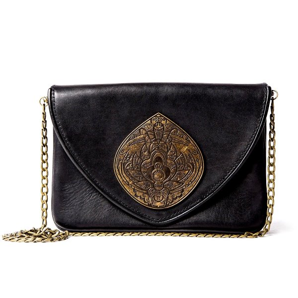 Embellished Black Leather Handbag by Beara Beara