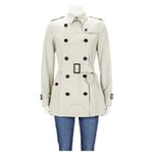 Dealmoon Exclusive: BURBERRY Kensington Short Trench Coat- Stone/Size 4