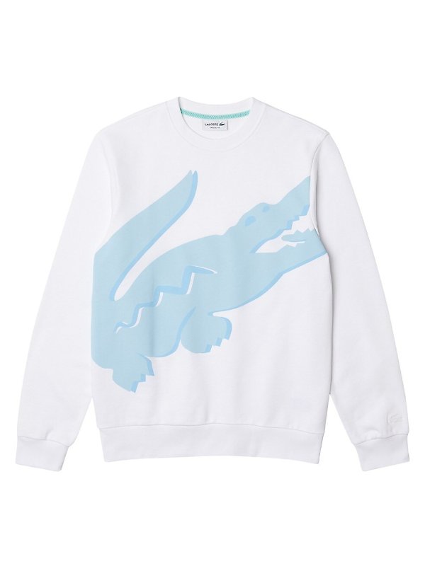 Crocodile Graphic Fleece Crewneck Sweatshirt