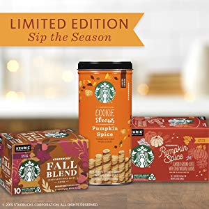 Starbucks Fall Bundle | Fall Roast Coffee, Pumpkin Spice Coffee and Pumpkin Spice Cookie Straws