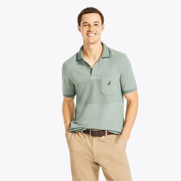 SUSTAINABLY CRAFTED CLASSIC FIT COLORBLOCK POLO