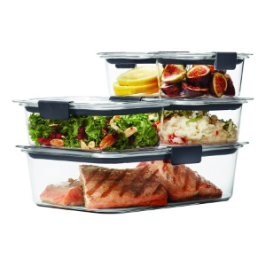 Rubbermaid Brilliance Leak Proof Food Storage Containers with Airtight Lids, Set of 5