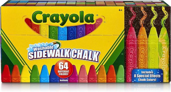 Crayola 可水洗彩色粉笔64支 画出缤纷世界