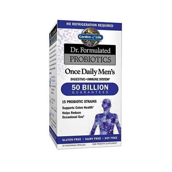 Probiotics Supplement for Men - Dr. Formulated Once Daily Men's for Digestive and Gut Health, Shelf Stable, 30 Capsules