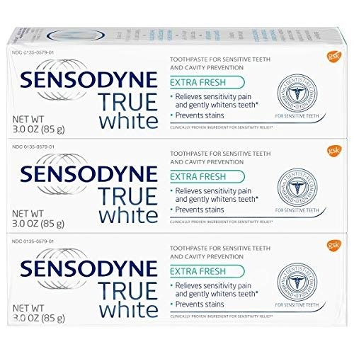 Sensodyne True White Sensitive Teeth Whitening Toothpaste for Stained Teeth