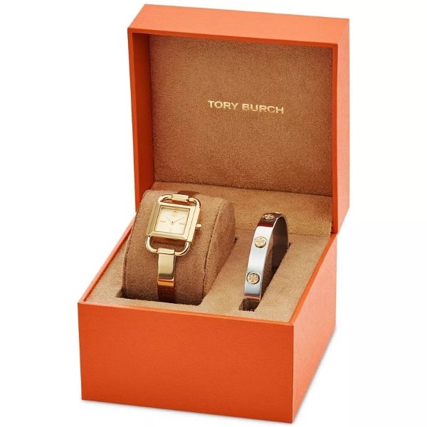 Women's Phipps Gold-Tone Stainless Steel Bracelet Watch 22mm Gift Set