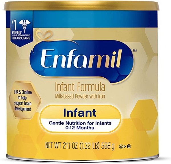 mil Infant Formula, Milk-based Baby Formula with Iron, Omega-3 DHA & Choline, Powder Can, 21.1 Oz