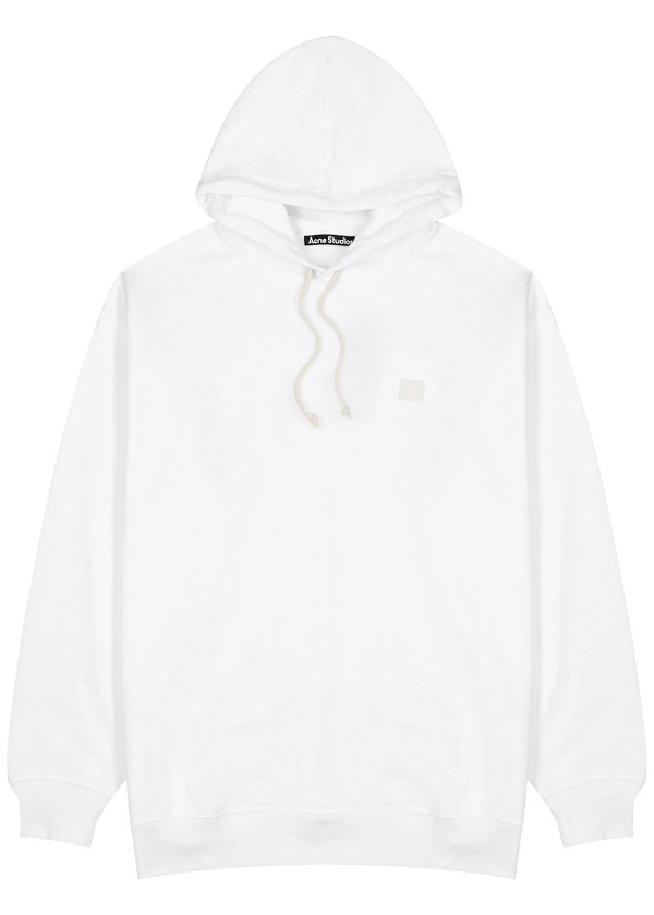 Farrin Face white hooded cotton sweatshirt