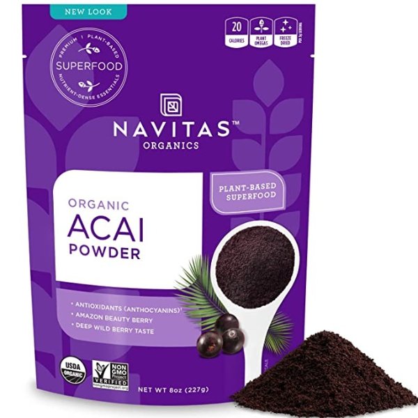 Navitas 有机巴西莓粉 8oz 富含抗氧化剂和omega-3脂肪酸