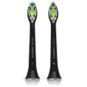 Philips Sonicare DiamondClean Replacement Toothbrush Heads for Sonicare Electric Rechargeable Toothbrush, Standard, Black, 2-pack, HX6062/94