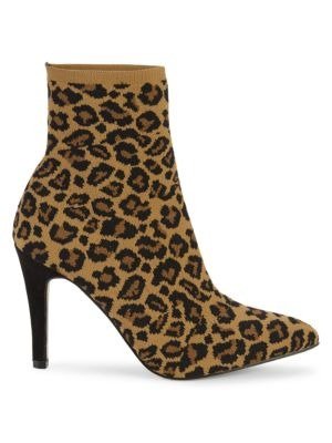 Mckinley Leopard-Print Sock Booties