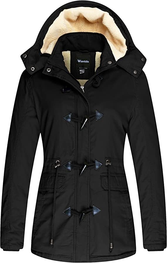 Women's Winter Thicken Jacket Cotton Coat with Removable Hood