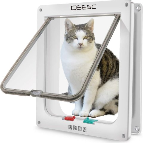 CEESC Extra Large Cat Door (Outer Size 11" x 9.8"),