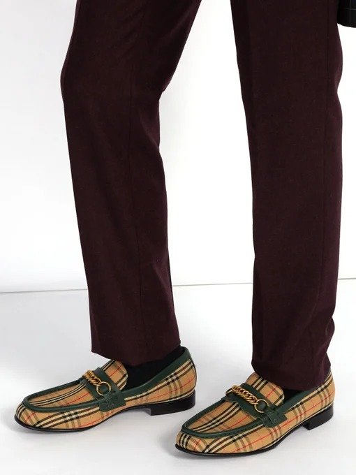 Moorely Dalston vintage check canvas loafers | Burberry | MATCHESFASHION.COM US