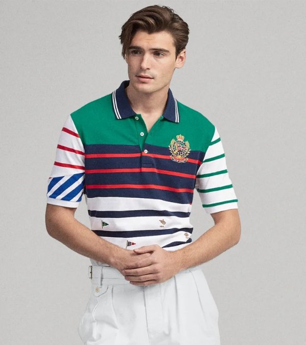 Classic Fit Striped Mesh Polo (Multi-color) - 710741077001-EG | Jimmy Jazz