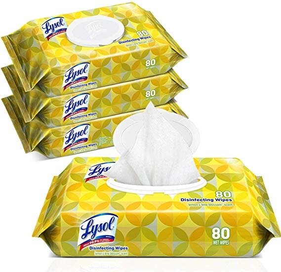Handi-Pack Disinfecting Wipes, 320ct (4X80ct), Lemon and Lime Blossom, cleaning wipes, antibacterial wipes, sanitizing wipes, cleaning supplies
