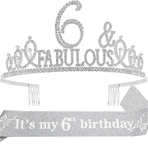 6岁生日王冠和绶带
