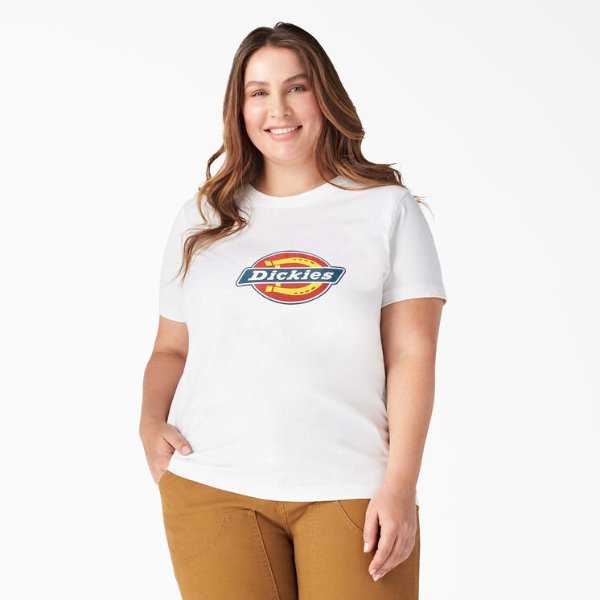 Women's Plus Logo Graphic T-Shirt - Dickies US, White