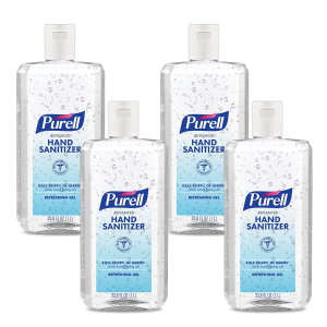 PURELL Advanced Hand Sanitizer Refreshing Gel, Clean Scent, 1 Liter Flip Cap Bottle (Pack of 4)