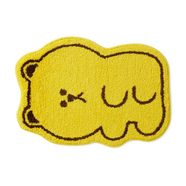 布朗熊 浴室地垫 黄色