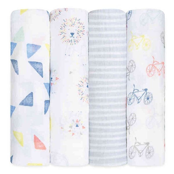 ® Leader of the Pack Cotton 4-Pack Swaddle Blanket