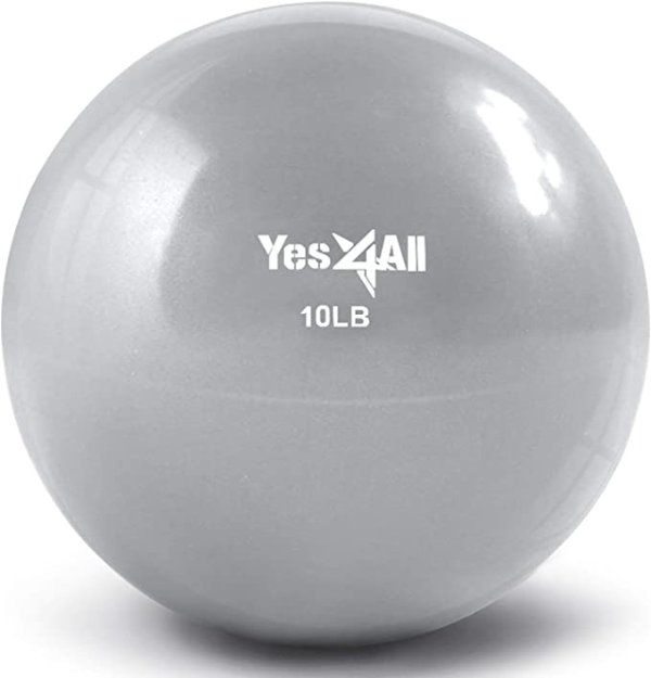 Toning Ball (Marble/Diamond Grip/Smooth) - Soft Weighted Medicine Ball for Pilates, Yoga, Physical Therapy and Fitness