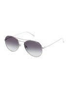 TF551 Ace Silver-Tone Aviator Sunglasses