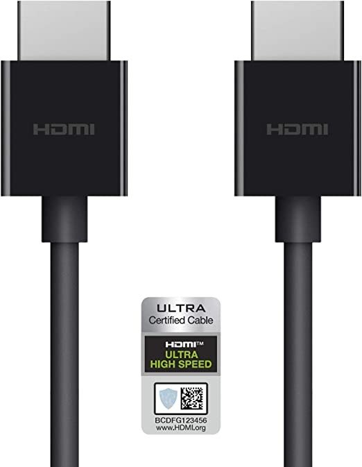 Ultra HD High Speed HDMI 2.1 Cable, Optimal Viewing for Apple TV and Apple TV 4K, Dolby Vision HDR, 2 M/6.ft – Black