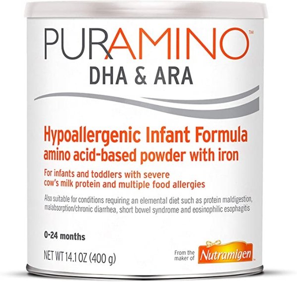PurAmino 防严重过敏的氨基酸配方奶粉 14.1 Oz