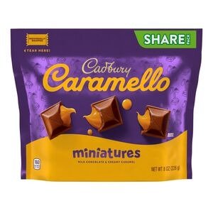 Cadbury Caramello Miniatures Milk Chocolate And Caramel Candy Bars, Individually Wrapped, 8 OZ