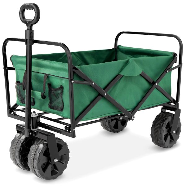 Indoor Outdoor Utility Cart w/ 360-Degree Wheels