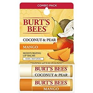 Burt's Bees 100%天然芒果椰子味滋润唇膏 两支装