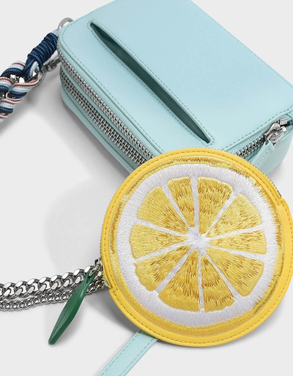 Blue Lemon Pouch Crossbody Bag | CHARLES & KEITH