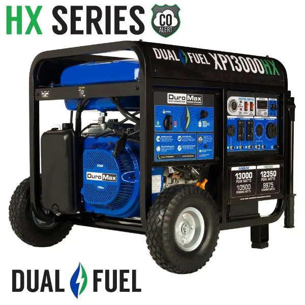 DUROMAX 13000/10500-Watt双燃料发电机