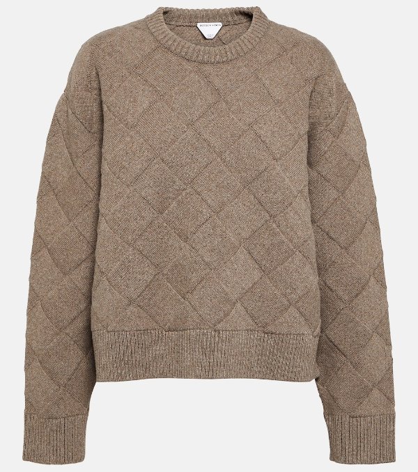 Intreccio Wool Blend Sweater in Grey - Bottega Veneta | Mytheresa