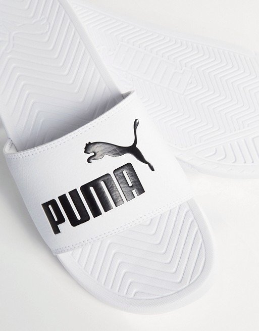 Puma Popcat Sliders In White