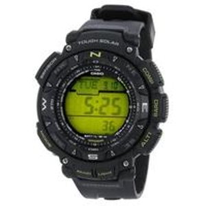 Casio Men's PAG240-1B Resin Quartz Watch with Green Dial