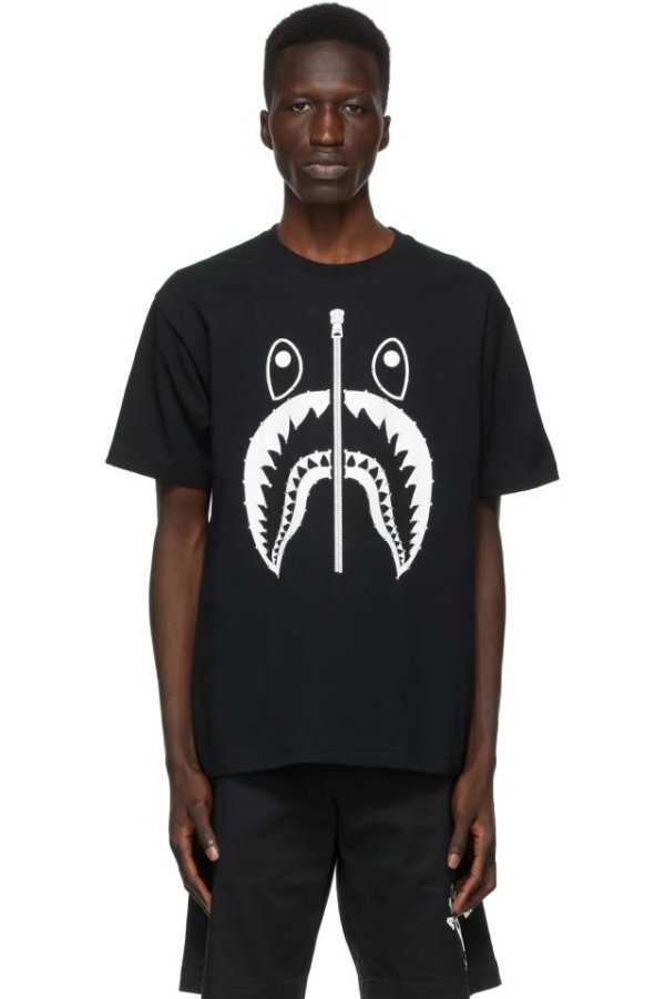 Black Crystal Stone Shark T-Shirt