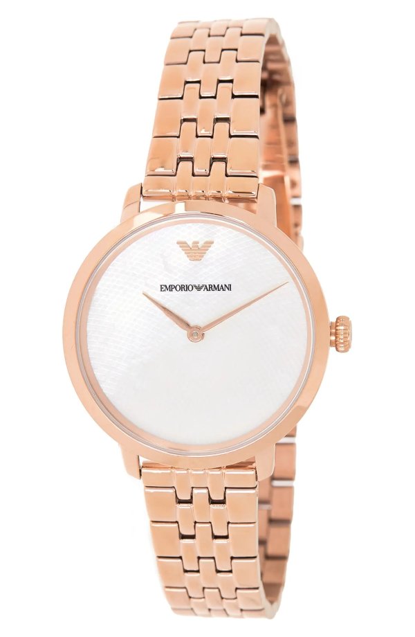 Women's Two-Hand Rose Gold-Tone Stainless Steel Watch, 32mm
